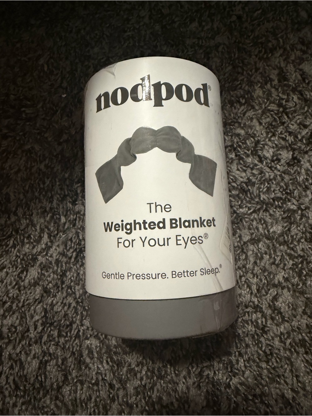 nodpod Gray Weighted Eye Blanket - Gentle Pressure for Restful Sleep